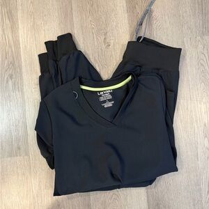 Landau Black Scrub set